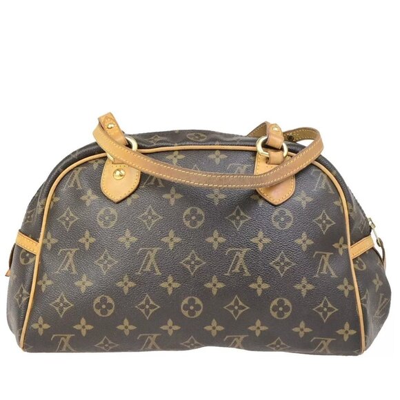 LOUIS VUITTON Montorgueil PM Shoulder Bag Monogram Leather Brown - Picture 11 of 16